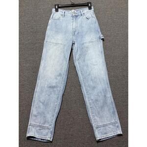 PacSun Double Knee Jeans Women 26 Straight Leg 90s Carpenter